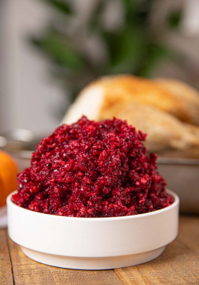 cranberry topping in a bowl