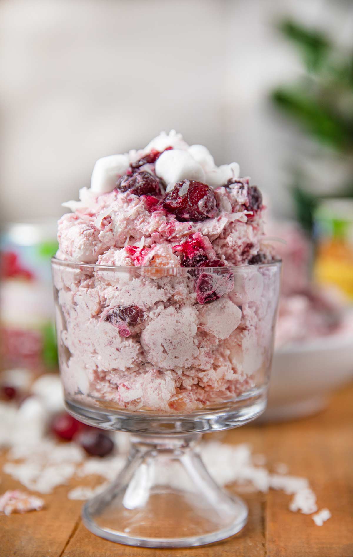 Creamy Cranberry Salad in cup