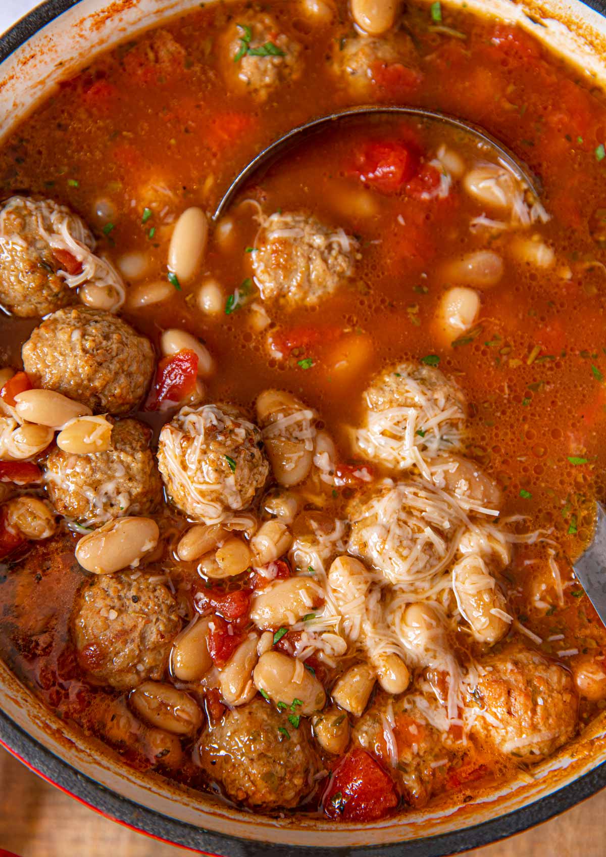 Italian Meatball Soup Recipe (w/ frozen meatballs) - Dinner, then Dessert