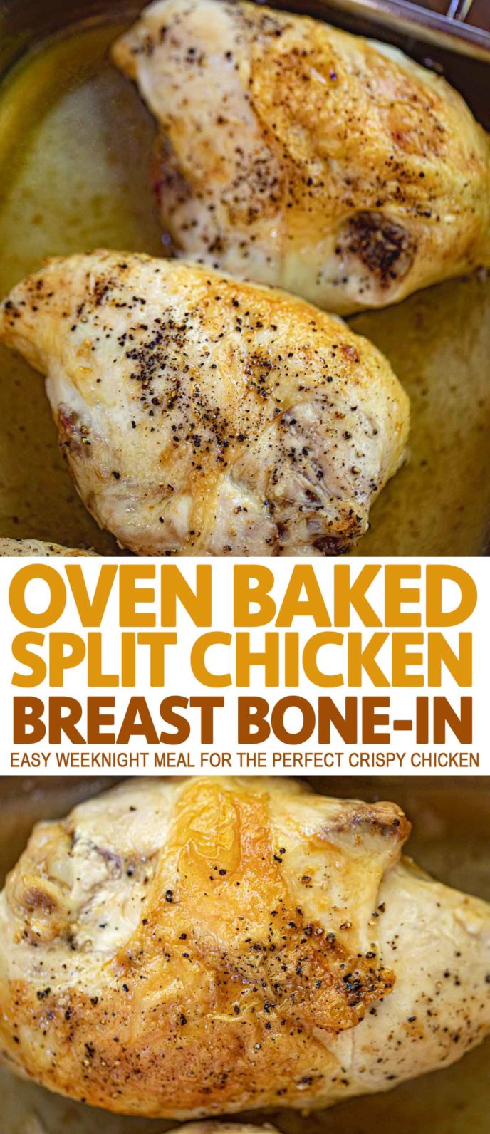 Oven Baked Split Chicken Breast Bone-In