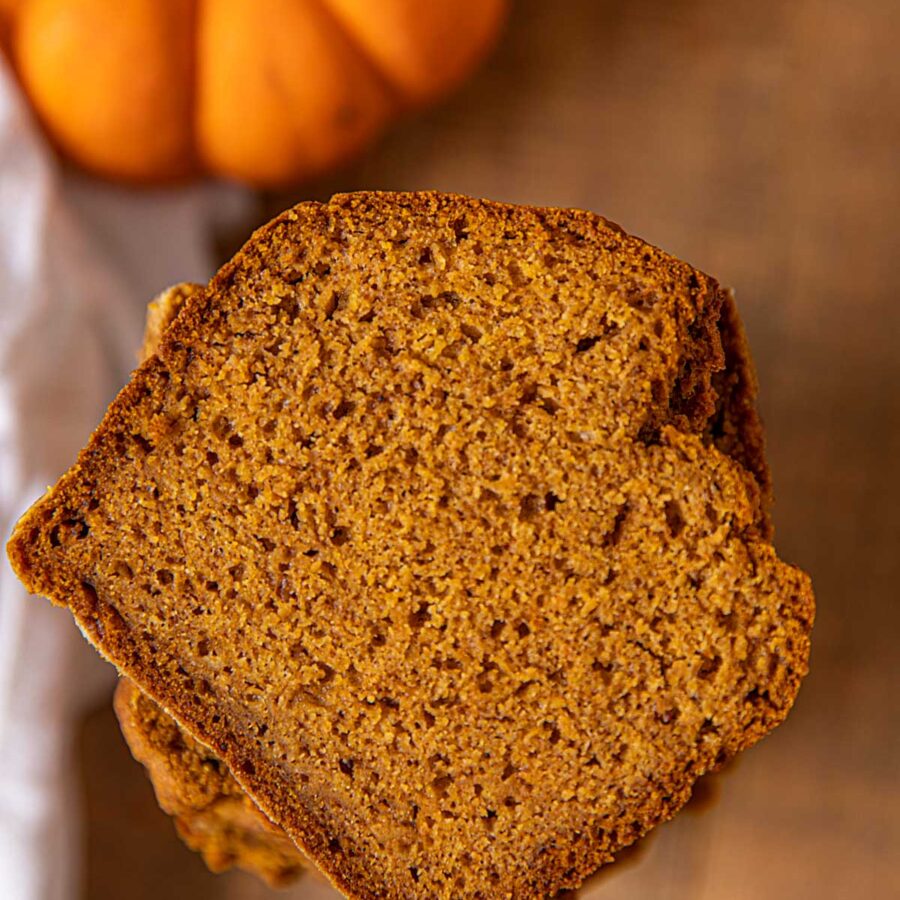 Slice of pumpkin bread