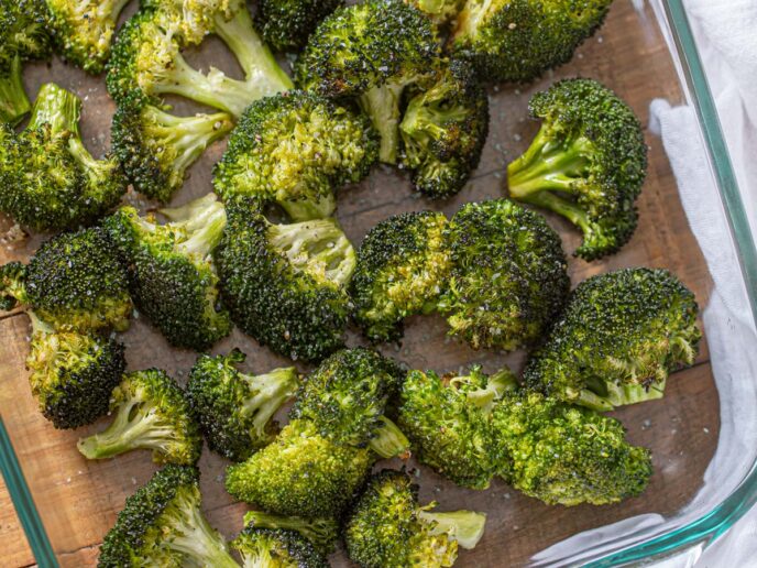 Roasted Broccoli Recipe (Perfectly Crisp Tender!) - Dinner, then Dessert