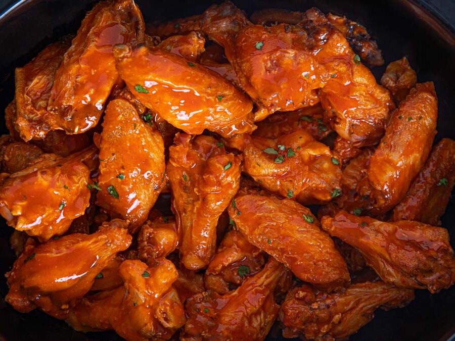 Slow Cooker Buffalo Wings Recipe (Crock Pot) Dinner, then Dessert