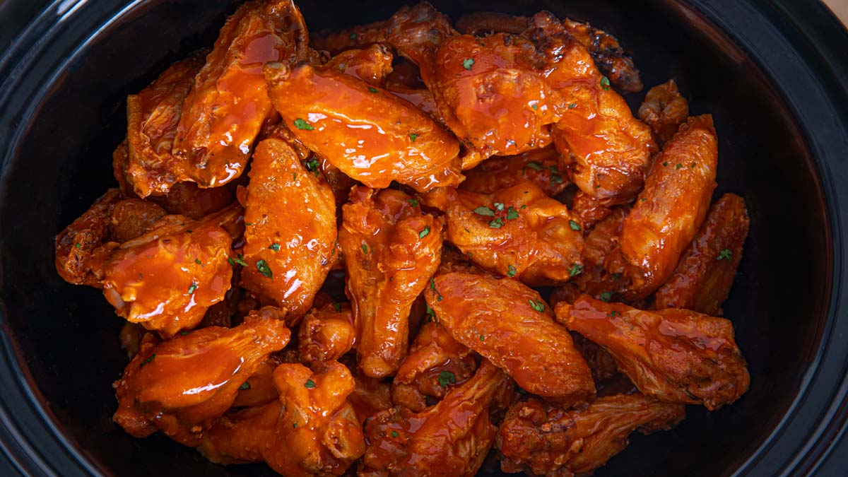 Slow Cooker Buffalo Wings Recipe (Crock Pot) - Dinner, then Dessert