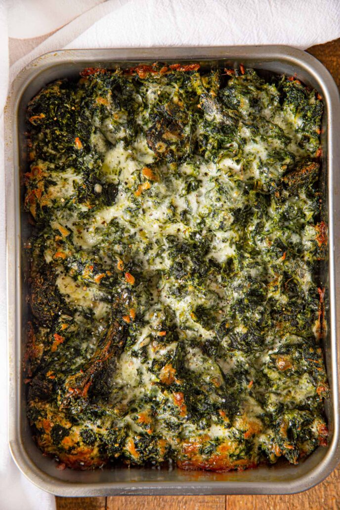 Easy Spinach Gratin Recipe (Crispy and Cheesy!) Dinner, then Dessert