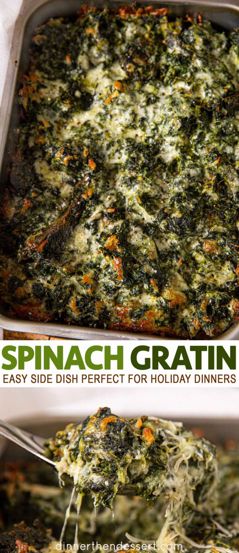 Easy Spinach Gratin Recipe (Crispy and Cheesy!) Dinner, then Dessert