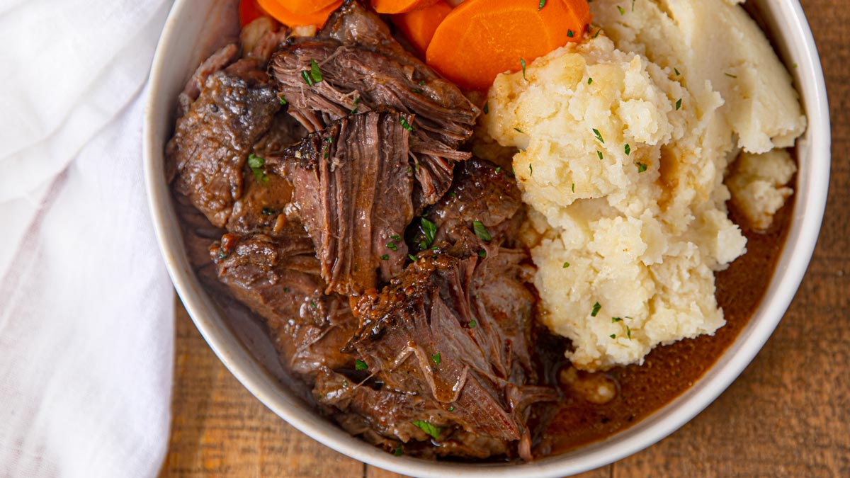 Slow Cooker Roast Beef (Sliceable!) - Dinner, then Dessert