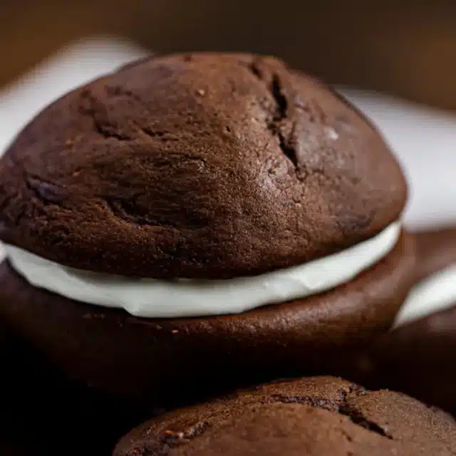 Baked dessert stacked on other desserts