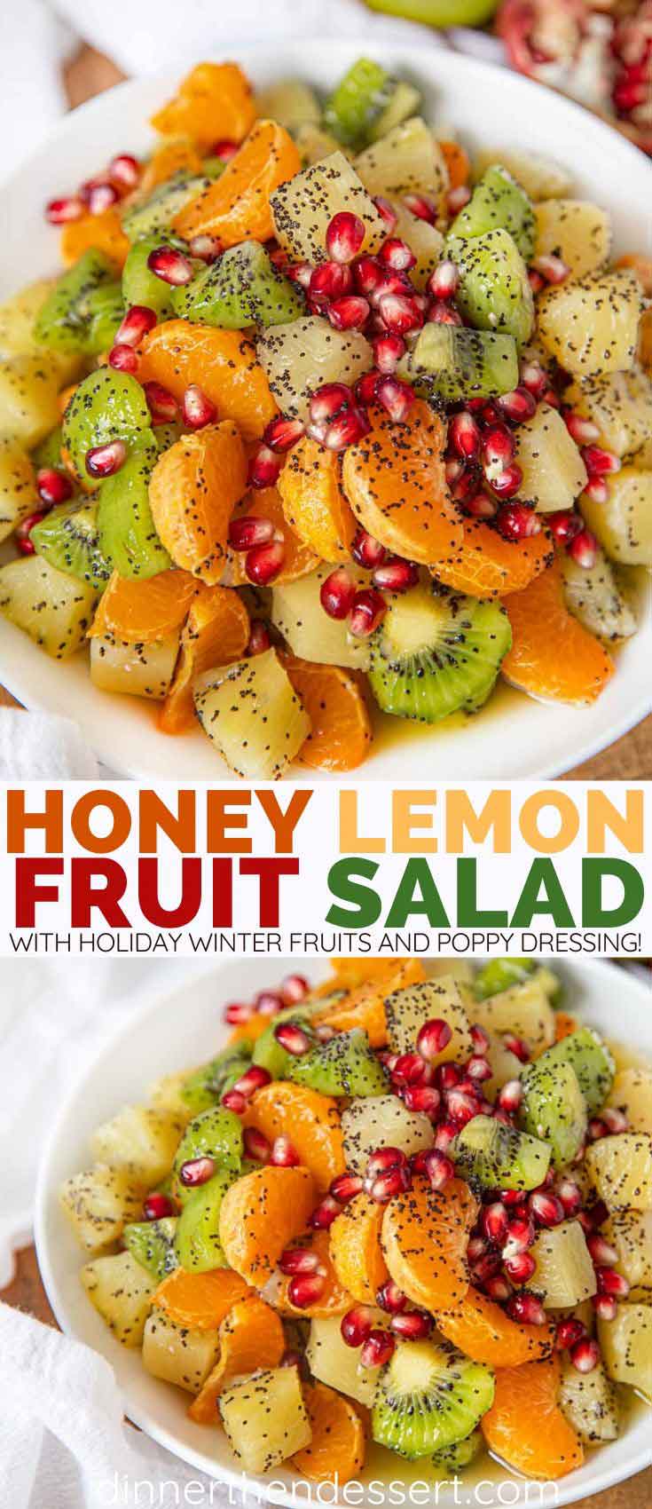 Winter Fruit Salad Recipe W Honey Poppy Dressing Dinner Then Dessert