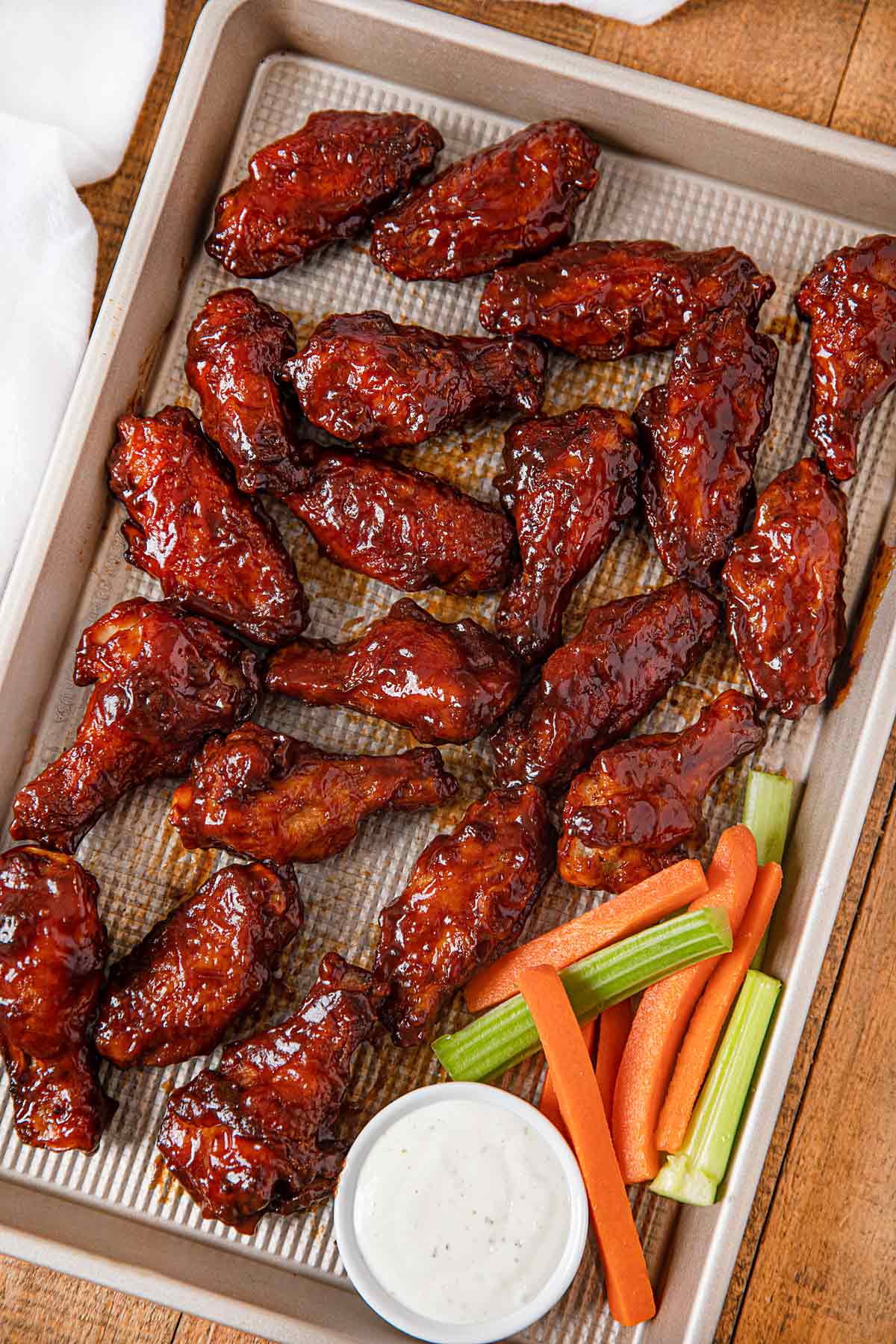 Tray of BBQ Chicken Wings