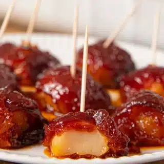 plate of wrapped chestnuts