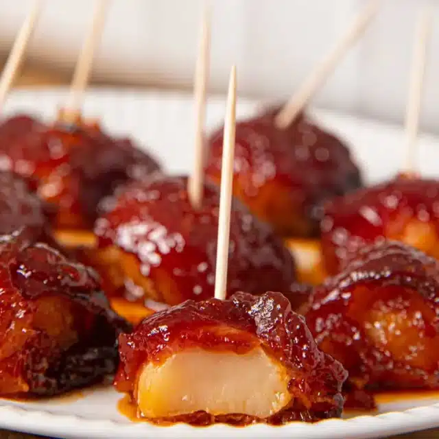 plate of wrapped chestnuts