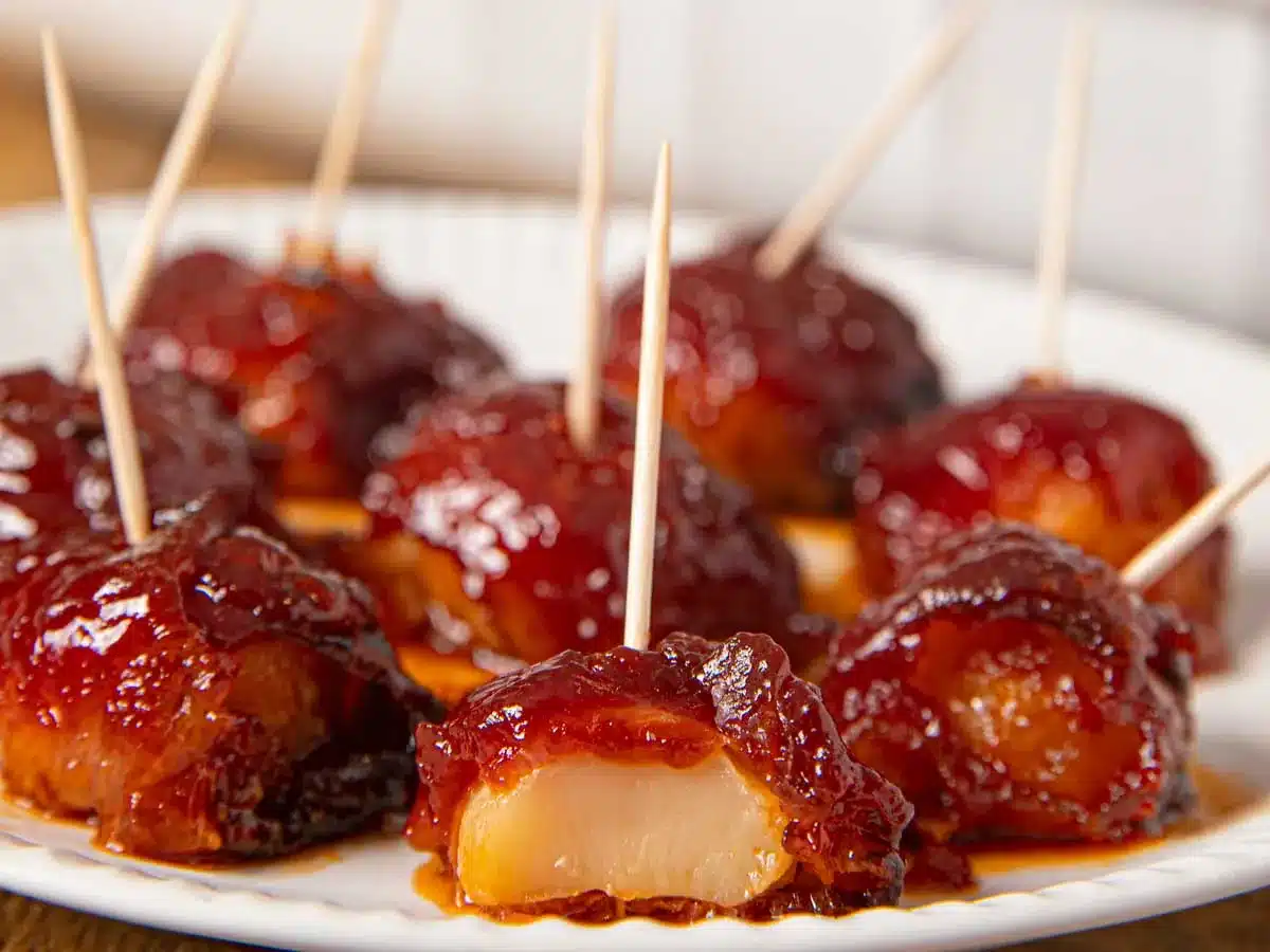 plate of wrapped chestnuts 