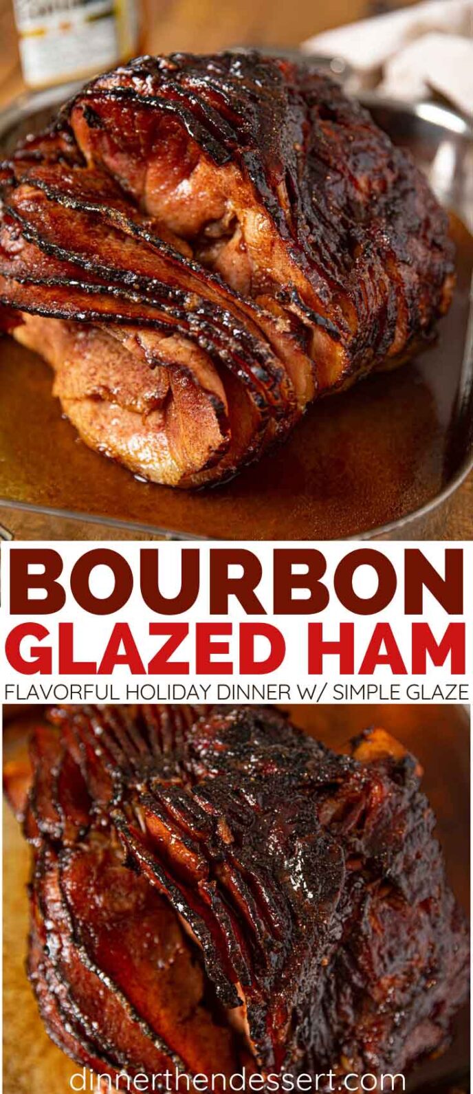 Bourbon Glazed Ham collage