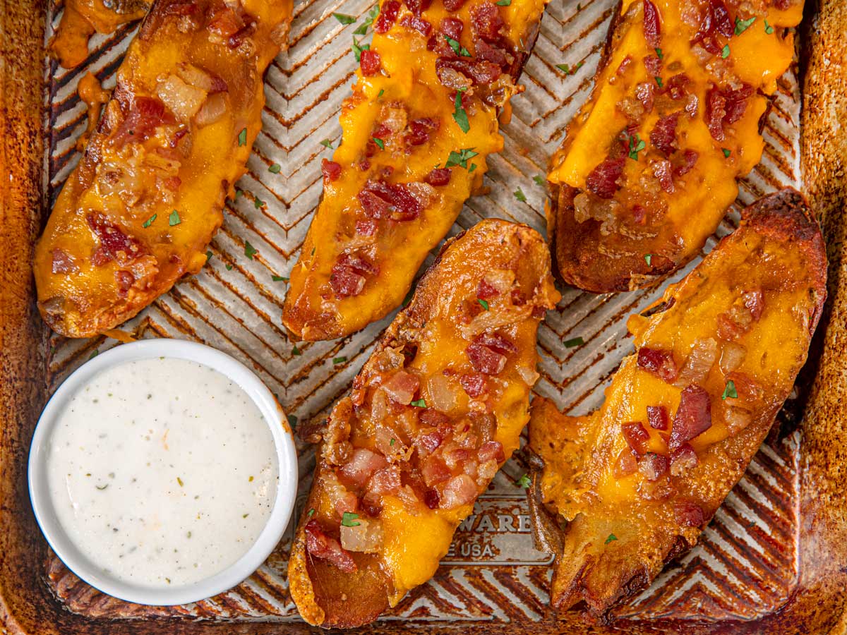 Cheddar Bacon Potato Wedges