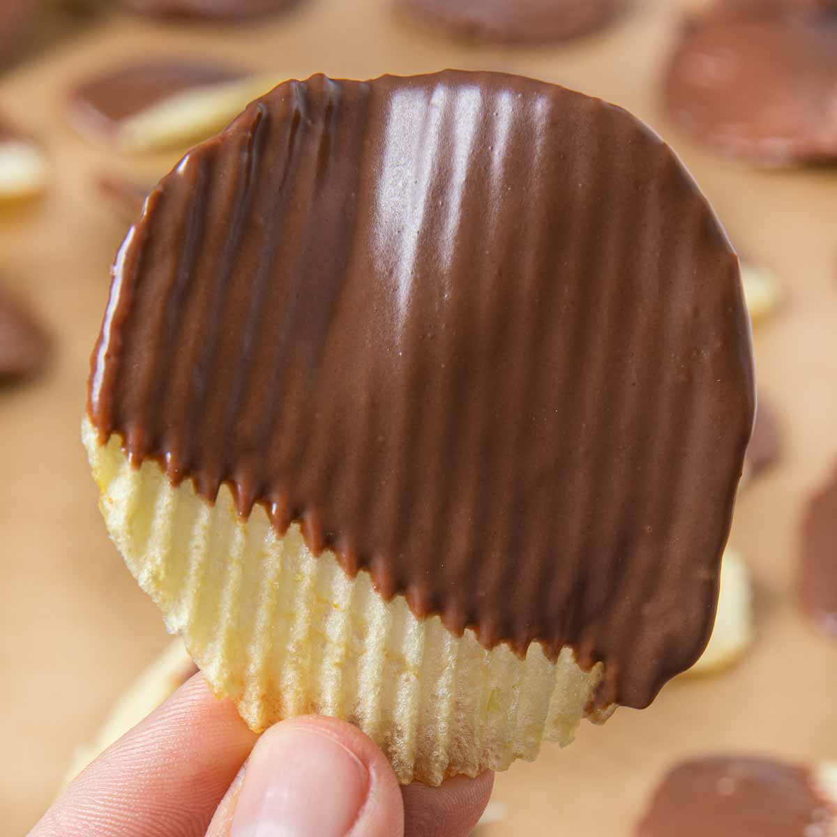 Ruffles Potato Chip dipped in Chocolate