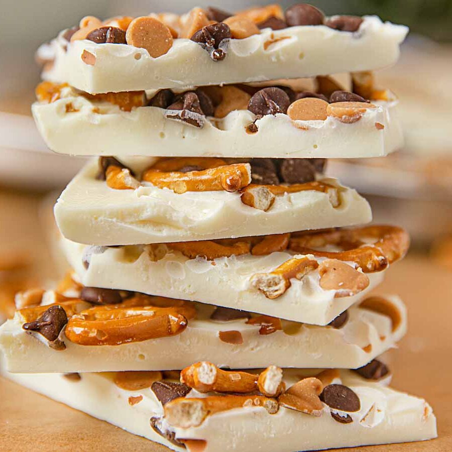 Chubby Hubby Bark in a stack