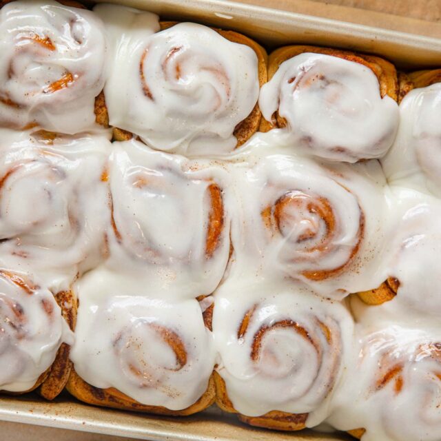 Tray of Cinnabon copycat Rolls