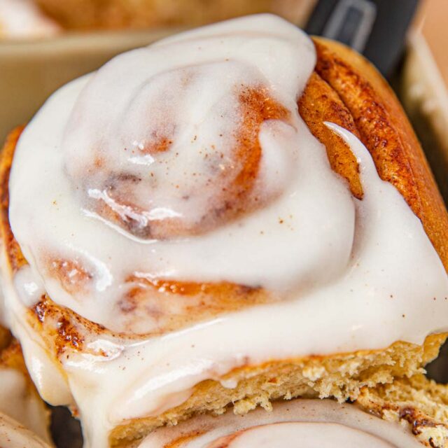 Cinnabon Copycat on spatula 4x3