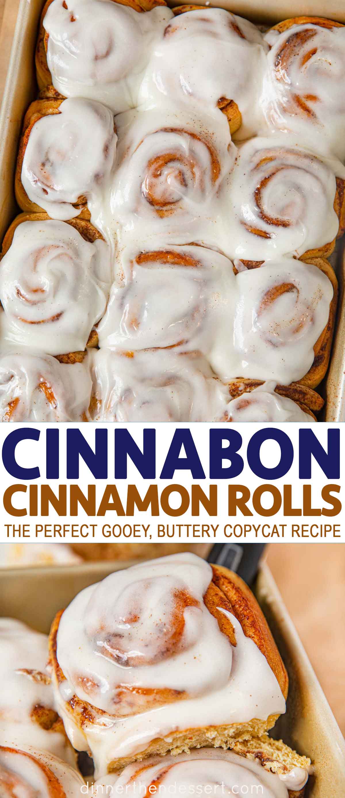 Cinnabon Cinnamon Rolls Recipe (Copycat & Pecanbon) - Dinner, then Dessert