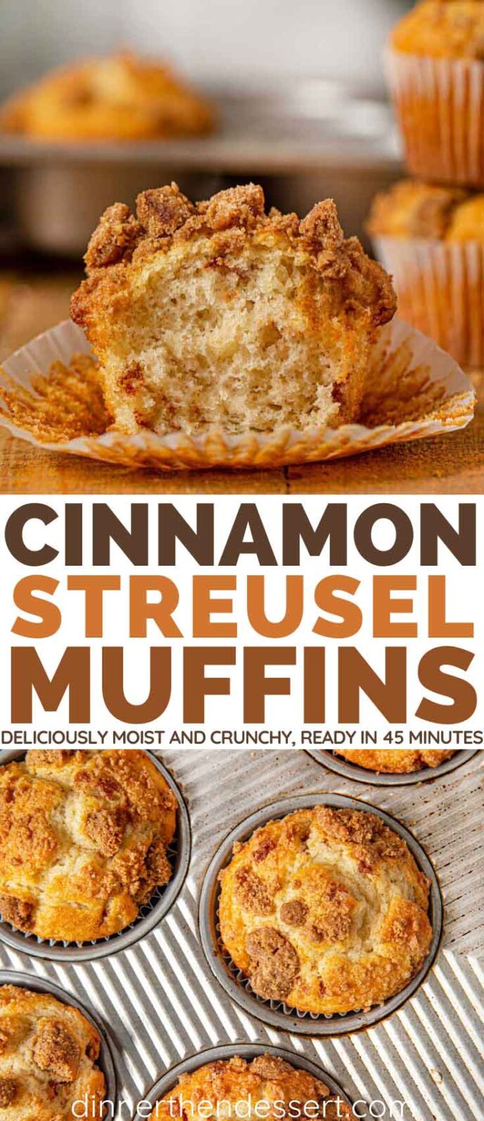 Cinnamon Streusel Muffins Collage