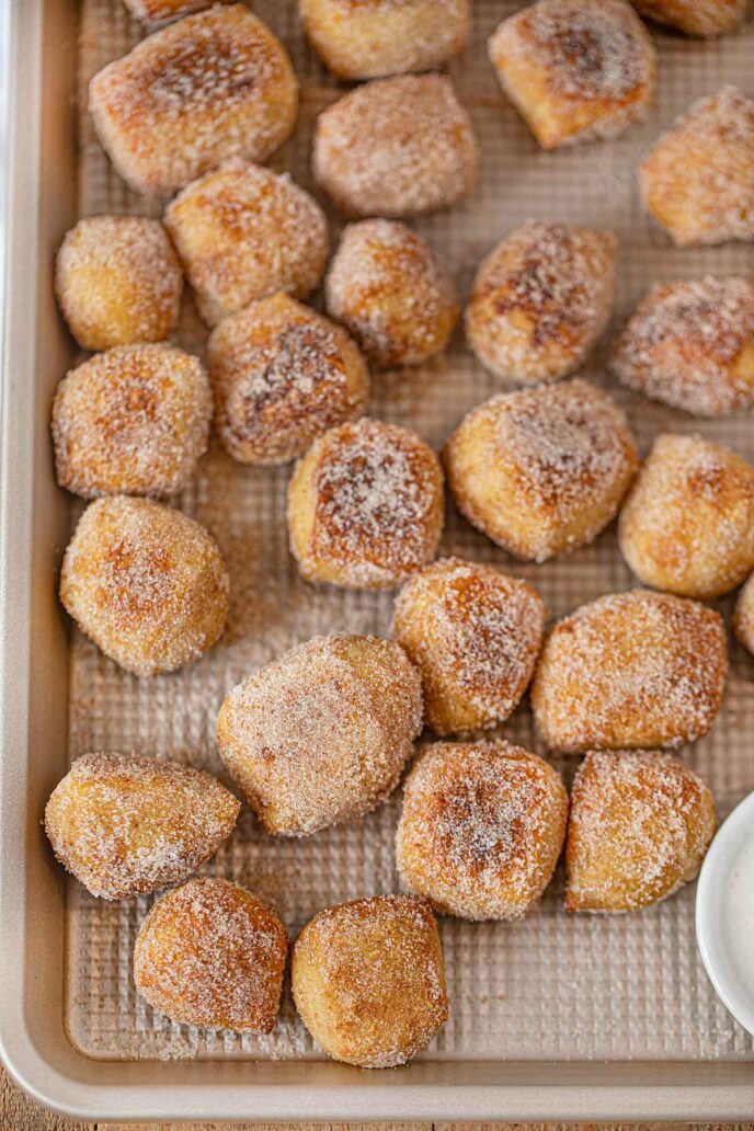 Cinnamon Sugar Pretzel Bites (with dipping sauce!) Dinner, then Dessert