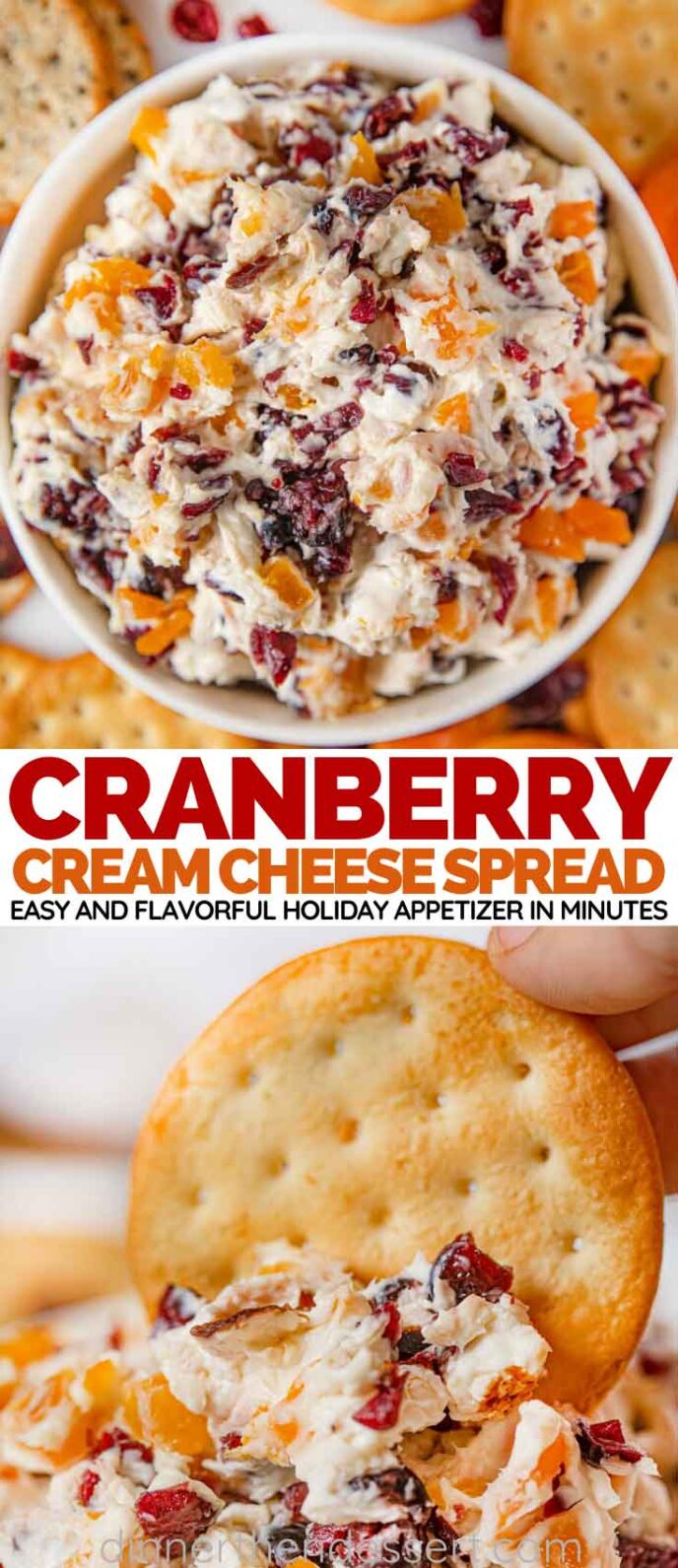 Cranberry Cream Cheese Dip collage