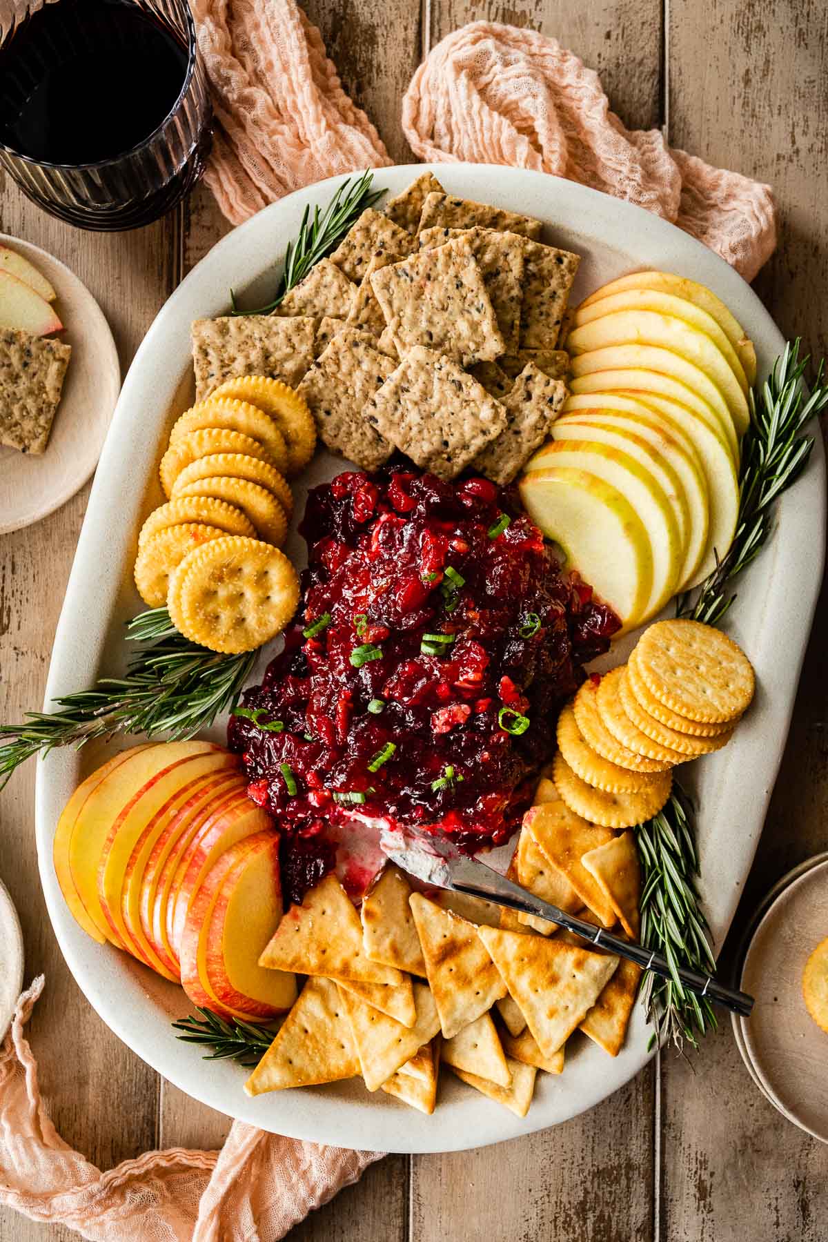 Cranberry Dip on serving platter