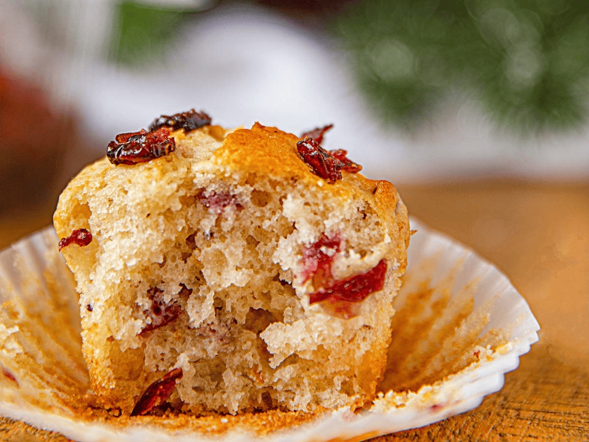 muffin with bite taken out