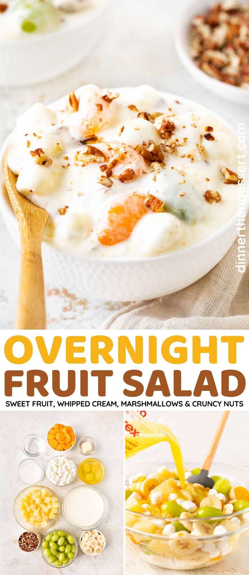Overnight Fruit Salad Collage