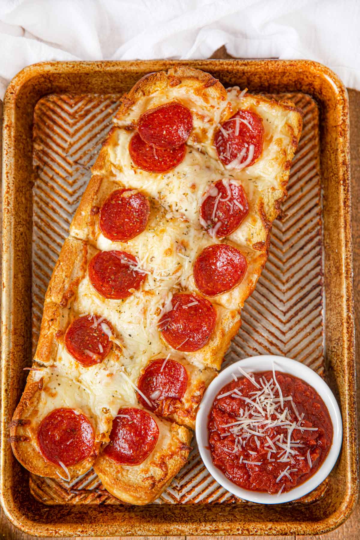 Pepperoni Cheesy Bread Recipe (Easy Snack/Appetizer) - Dinner, then Dessert