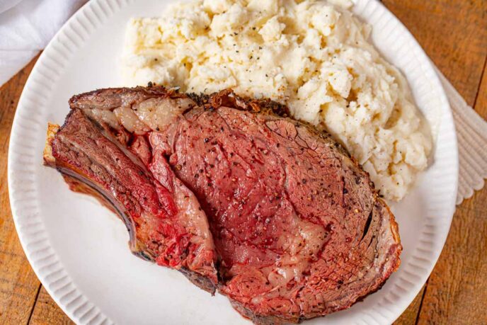 Prime Rib with Mashed Potatoes
