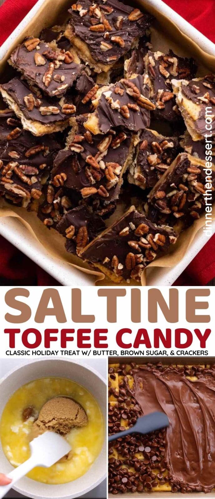 Saltine Toffee Collage