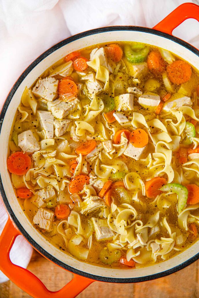 Easy Leftover Turkey Soup Recipe - Dinner, then Dessert