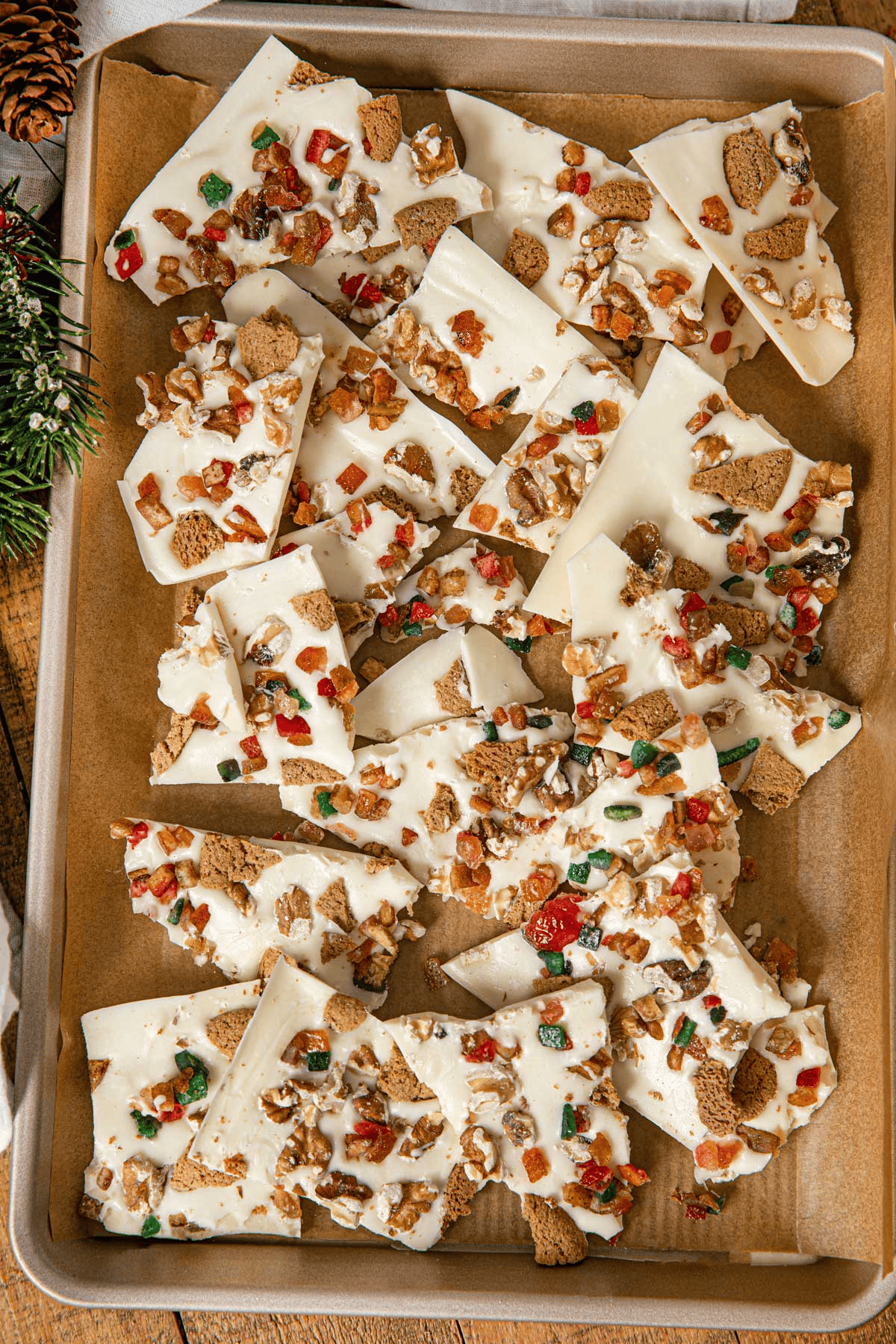 Broken candy bark piece