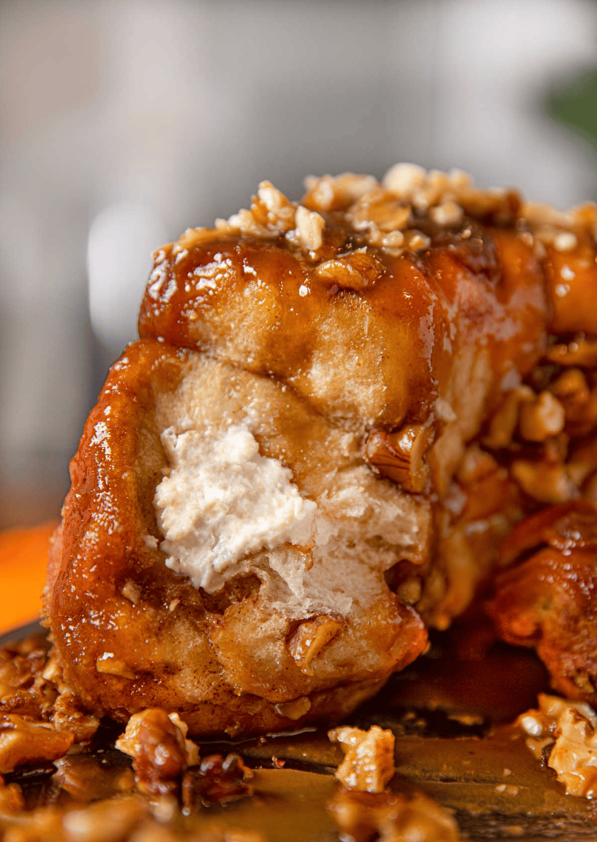 Cream cheese stuffed monkey bread