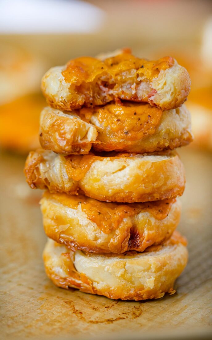 Stack of Bacon Pastry Pinwheels