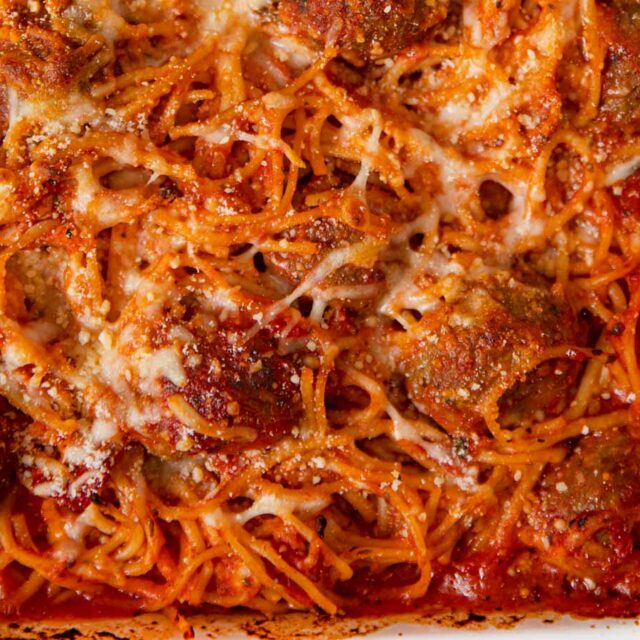 Baked Spaghetti and Meatballs Recipe - Dinner, then Dessert