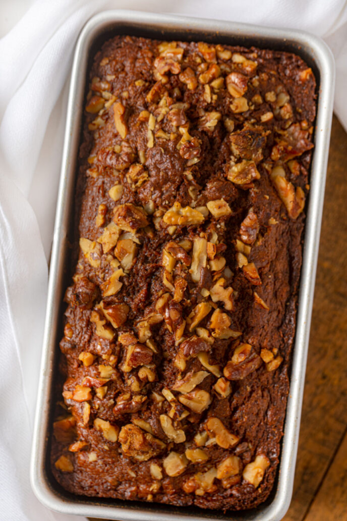 Loaf of Carrot Bread with Walnuts