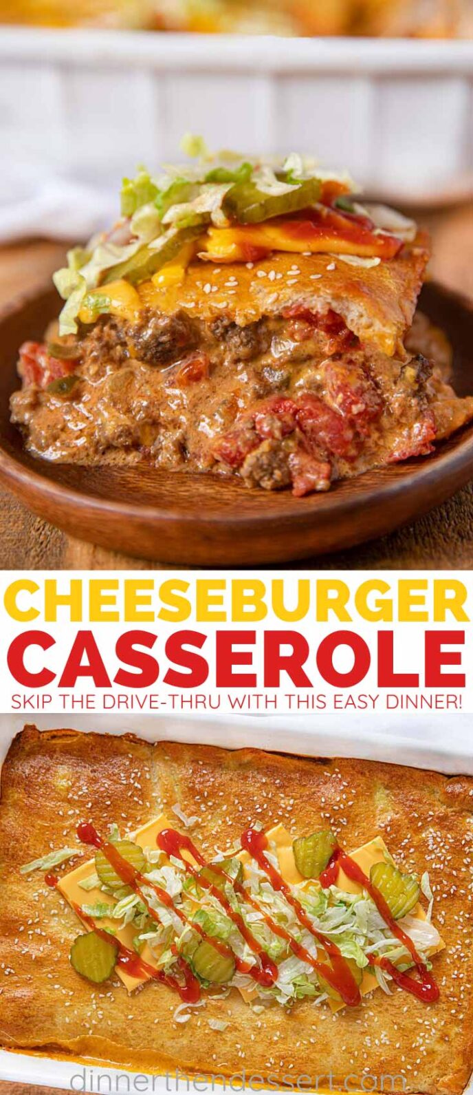 Cheeseburger Casserole collage