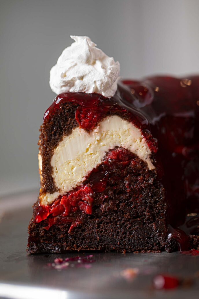 Cherry Chocolate Cream Cheese Bundt Cake Dinner Then Dessert