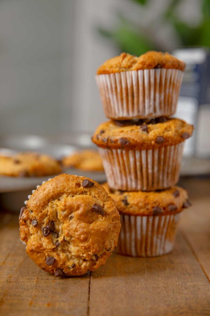 Top of Chocolate Chip Muffins