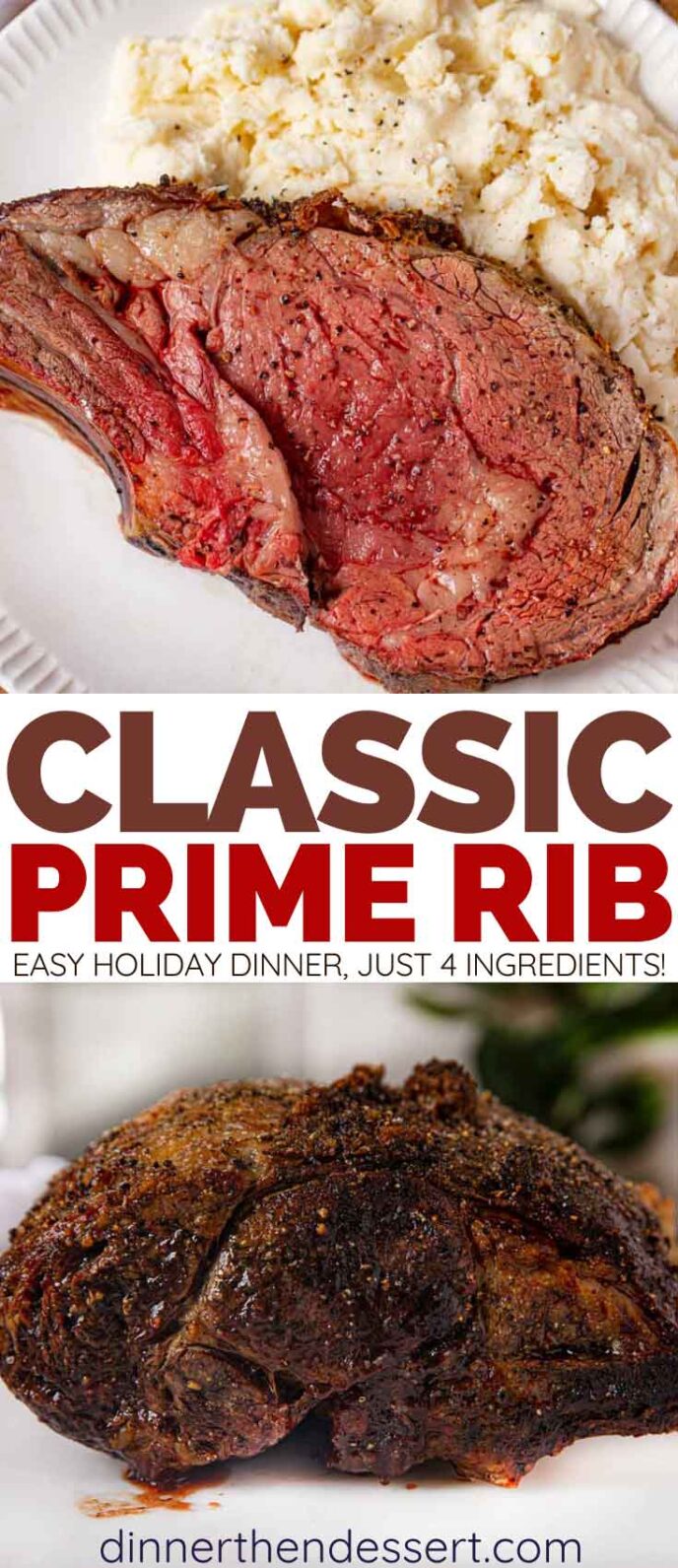 Classic Prime Rib Roast collage