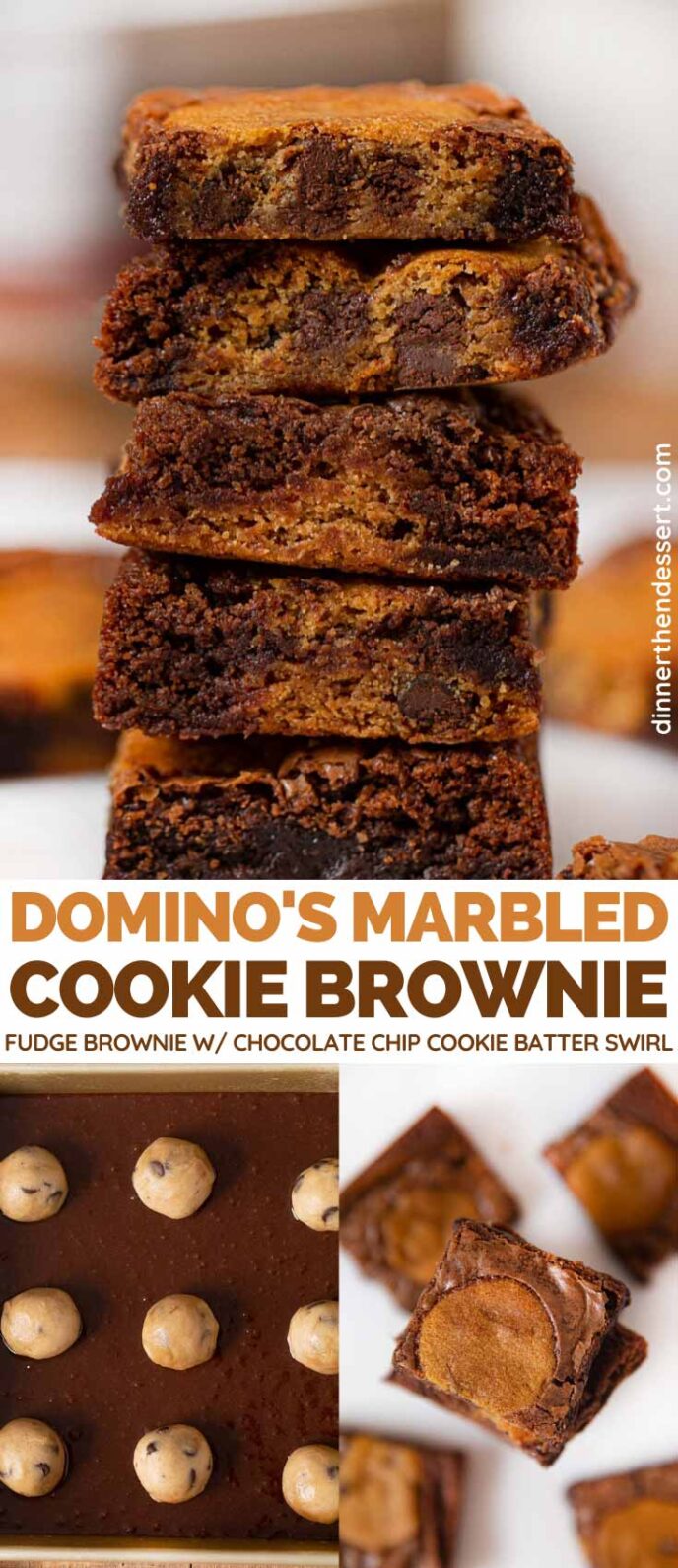 Domino's Cookie Brownie Copycat collage