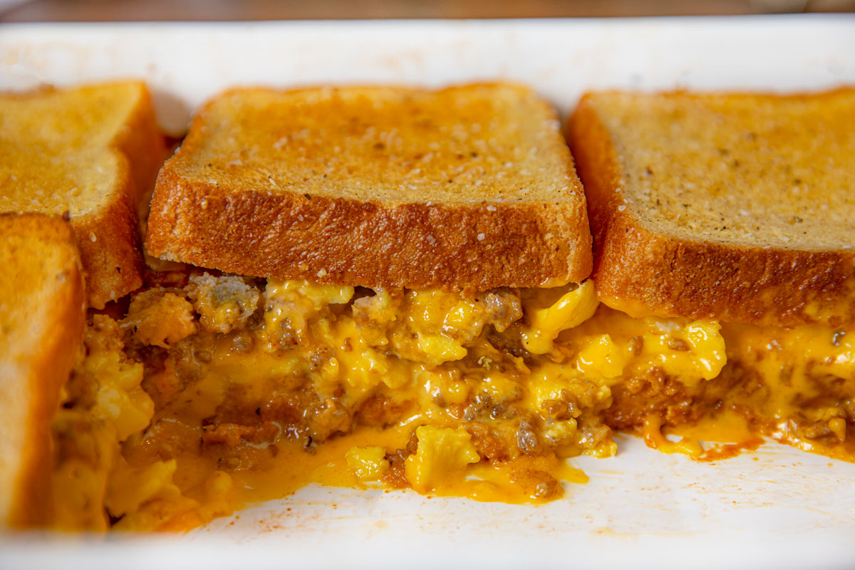 Grilled Cheese Breakfast Casserole Recipe Dinner, then Dessert