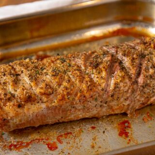 Whole Boneless Pork Loin Roast with Herb Butter Topping
