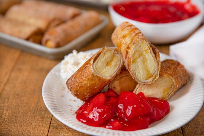 Cheesecake Chimichanga (Fried Cheesecake Eggroll)