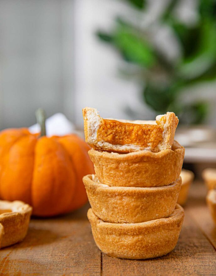 Mini Pumpkin Pies tall stack