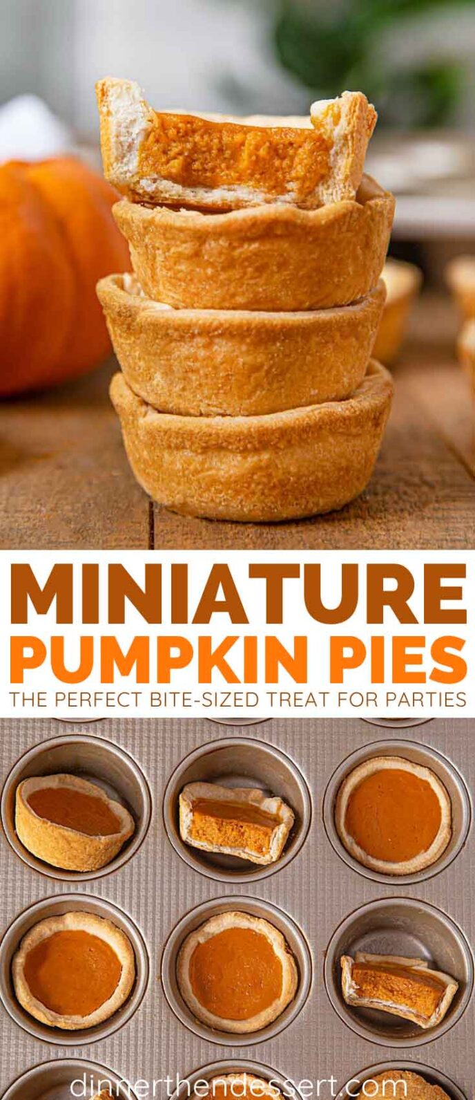 Mini Pumpkin Pies collage