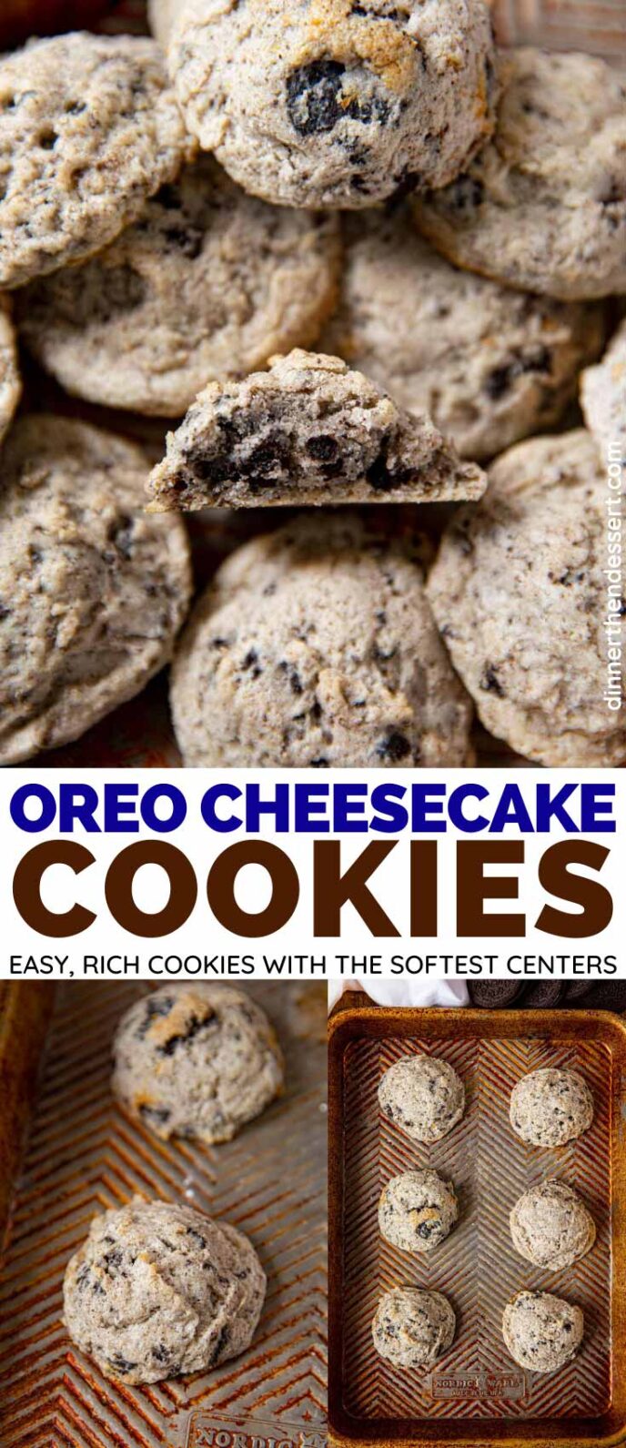 Oreo Cheesecake Cookies collage